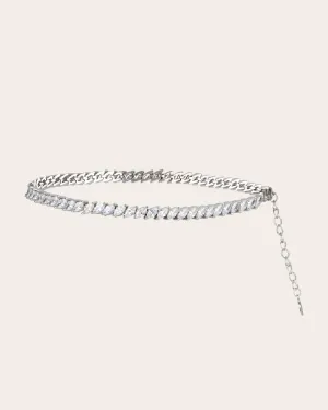 The Azura anklet - silver plated