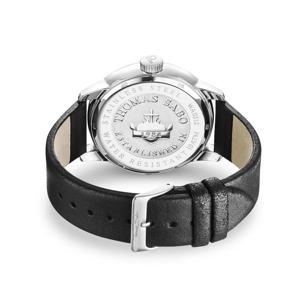 Thomas Sabo Black Leather Mens Watch