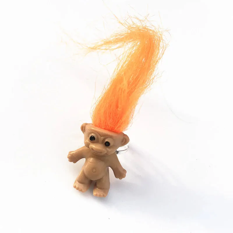 Troll Doll Ring in Orange