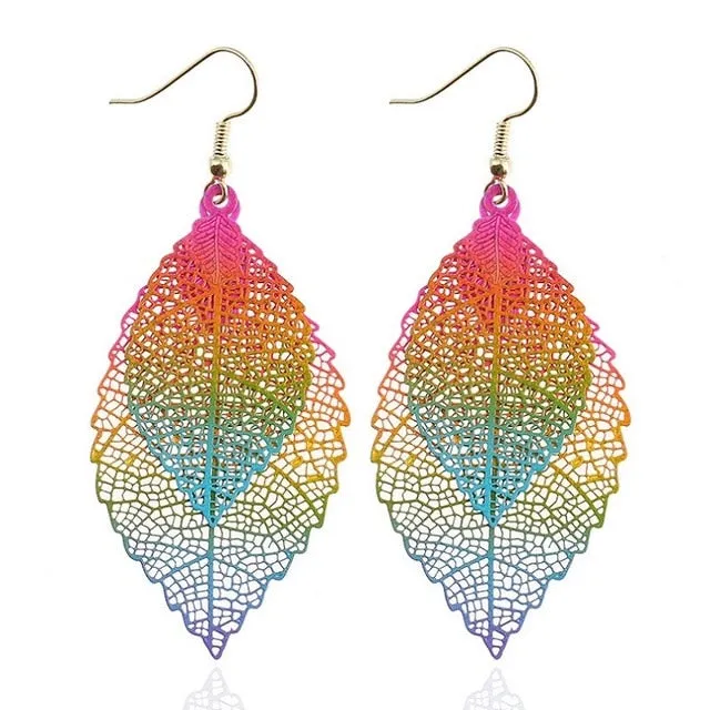 Vintage Luxury Bohemian Style Ladies' Leaf Shape Drop Earrings