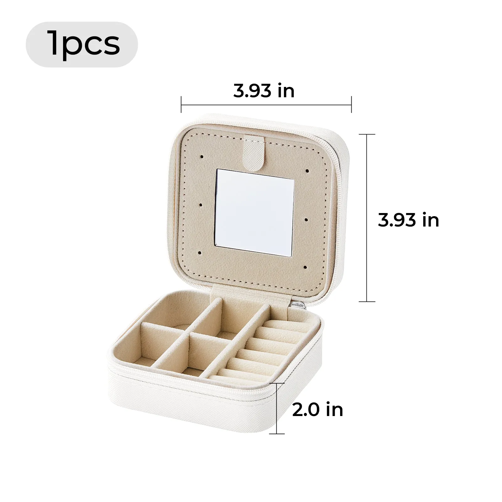 White PU Jewelry Box