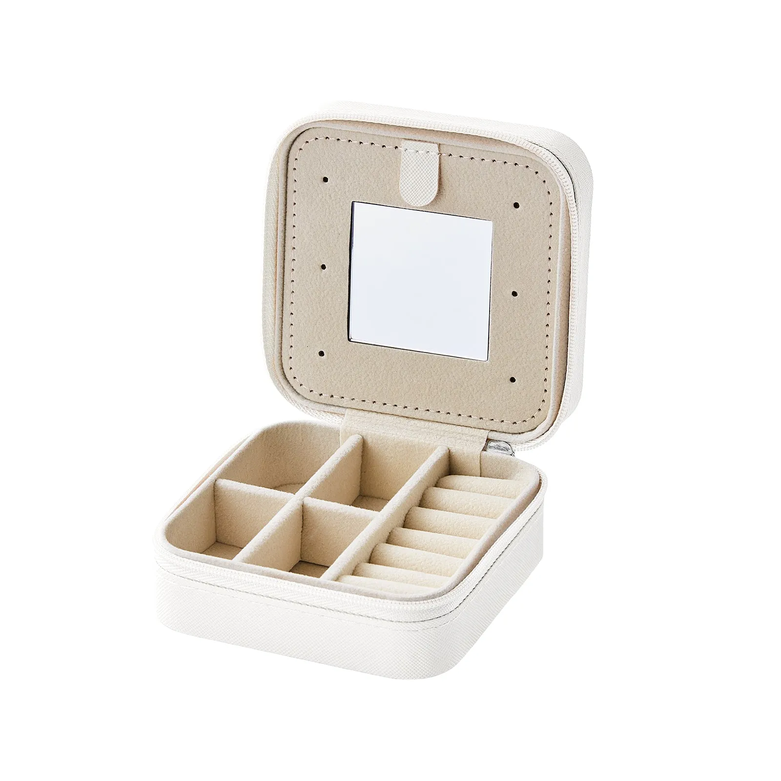 White PU Jewelry Box